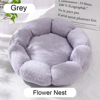 CAMINHAS-Cama redonda para animais de estimação de 40-60 cm, cama para cães grandes, cama supermacia para gatos, longa, de pelúcia, cesta para cães, almofada, cama para gatos, tapete para animais, sofá para dormir