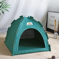 CAMINHAS-Casa dobrável para gatos, tenda para animais de estimação, quatro estações, ninho universal para gatos e cães, tapete refrescante de verão, portátil, dobrável e respirável para áreas externas
