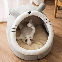CAMINHAS-Cama para gatos com estampa de desenho animado, dobrável, removível e lavável, para cães pequenos, com tapete, bolsa, caverna, cama para gatos