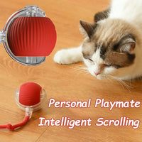 BRINQUEDOS-Novo brinquedo interativo para gatos, bola rolante automática, rabo falso, brinquedo elétrico inteligente recarregável para animais de estimação, treinamento para cães e gatos, imitação de ratoe