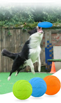 BRINQUEDOS-Disco voador resistente a mordidas OUZEY para cães, brinquedos multifuncionais para treinamento de filhotes, jogo interativo ao ar livre, produtos para cães de estimação