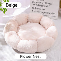 CAMINHAS-Cama redonda para animais de estimação de 40-60 cm, cama para cães grandes, cama supermacia para gatos, longa, de pelúcia, cesta para cães, almofada, cama para gatos, tapete para animais, sofá para dormir