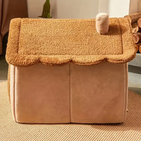 CAMINHAS-Casa dobrável para animais de estimação, casa removível e lavável para gatos, caverna para filhotes, sofá, cama para animais de estimação, casa para cães extra pequenos e gatos pequenos e médios