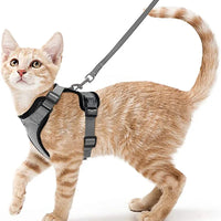 ACESSÓRIOS-Coleira e guia para gatos para caminhada, coletes ajustáveis e macios à prova de fuga para gatos, EasyControl