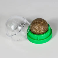 BRINQUEDOS-Bola adesiva para parede de gato, brinquedo arranhador, petiscos saudáveis e naturais, remove bolas para promover a digestão, petisco de grama para gatos