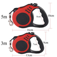 ACESSÓRIOS-Coleira retrátil automática de nylon durável para cães pequenos, gatos, 3m e 5m