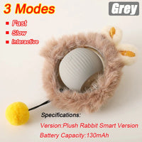 BRINQUEDOS-Novo brinquedo interativo para gatos, bola rolante automática, rabo falso, brinquedo elétrico inteligente recarregável para animais de estimação, treinamento para cães e gatos, imitação de ratoe