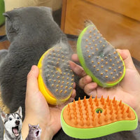 HIGIENE-Escova elétrica para massagem e tosa de animais de estimação, escova elétrica 3 em 1 para massagem e escova de vapor para gatos e cachorros