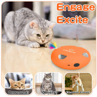 BRINQUEDOS-Brinquedos para gatos INKZOO, brinquedos interativos para gatos de interior, brinquedo interativo inteligente para gatinhos, brinquedo automático para ratos com 7 furos que mata toupeiras