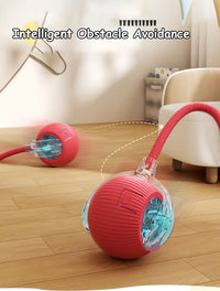 BRINQUEDOS-Novo brinquedo interativo para gatos, bola rolante automática, rabo falso, brinquedo elétrico inteligente recarregável para animais de estimação, treinamento para cães e gatos, imitação de ratoe