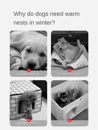 CAMINHAS-New Cat Bed Dog Pet Bed Kennel Non-Slip Winter Warm Small Dog Kennel Sleeping Removed Washed Soft Puppy Cushion Cat Supplies