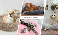 CAMINHAS-Cama redonda para cachorro, cama quente para inverno, cesta de pelúcia para cachorro, cama lavável para animais de estimação para cães pequenos, médios e grandes, sofá para gatos