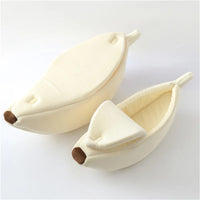 CAMINHAS-Cama de gato banana, fofa, engraçada, aconchegante, tapete para gatos, quente, durável, portátil, cesta para animais de estimação, canil, almofada para cães, suprimentos para gatos, multicoloridor