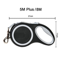 ACESSÓRIOS-Coleira retrátil para cães grandes de 8 m, extensível, para treinamento ao ar livre, cinto de tração para filhotes, cães pequenos, gato, pug, produto Labrodor
