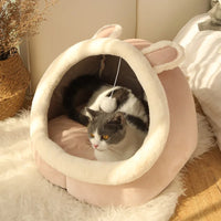 CAMINHAS-Cama para gatos com estampa de desenho animado, dobrável, removível e lavável, para cães pequenos, com tapete, bolsa, caverna, cama para gatos