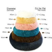 CAMINHAS-Cama redonda para cachorro, cama quente para inverno, cesta de pelúcia para cachorro, cama lavável para animais de estimação para cães pequenos, médios e grandes, sofá para gatos