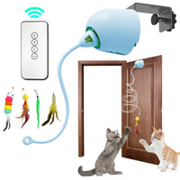 BRINQUEDOS-Brinquedos para gatos INKZOO, brinquedos interativos para gatos de interior, brinquedo interativo inteligente para gatinhos, brinquedo automático para ratos com 7 furos que mata toupeiras