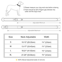 ACESSÓRIOS-Coleira refletiva para cães, identificação personalizada, fivela, gravação gratuita, coleira acolchoada macia, ajustável para cães pequenos, médios e grandes