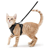 ACESSÓRIOS-Coleira e guia para gatos para caminhada, coletes ajustáveis e macios à prova de fuga para gatos, EasyControl