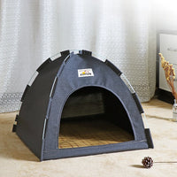 CAMINHAS-Casa dobrável para gatos, tenda para animais de estimação, quatro estações, ninho universal para gatos e cães, tapete refrescante de verão, portátil, dobrável e respirável para áreas externas