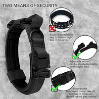 ACESSÓRIOS-Conjunto de coleira tática militar para cães, coleira durável para animais de estimação, coleira retrátil, acessório de treinamento para cães de médio e grande porte, pastor alemão