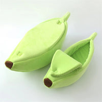 CAMINHAS-Cama de gato banana, fofa, engraçada, aconchegante, tapete para gatos, quente, durável, portátil, cesta para animais de estimação, canil, almofada para cães, suprimentos para gatos, multicoloridor