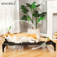 CAMINHAS-Cama elevada refrescante para cães KEMORELA, cama elevada para cães de médio porte, à prova de mordidas, lavável, malha respirável