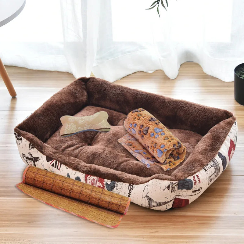 CAMINHAS-Cama para cachorro de estimação, almofada para filhotes, canil para filhotes de gatos, tamanho grande, ninho macio, cestas para cães pequenos e grandes, sofá macio, almofada para animais