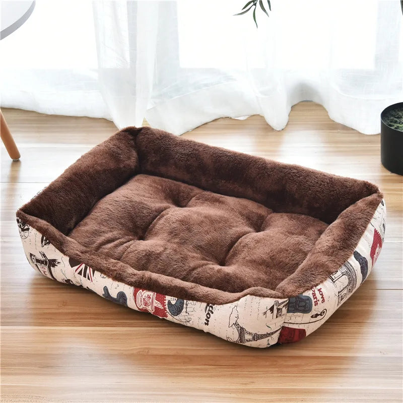 CAMINHAS-Cama para cachorro de estimação, almofada para filhotes, canil para filhotes de gatos, tamanho grande, ninho macio, cestas para cães pequenos e grandes, sofá macio, almofada para animais
