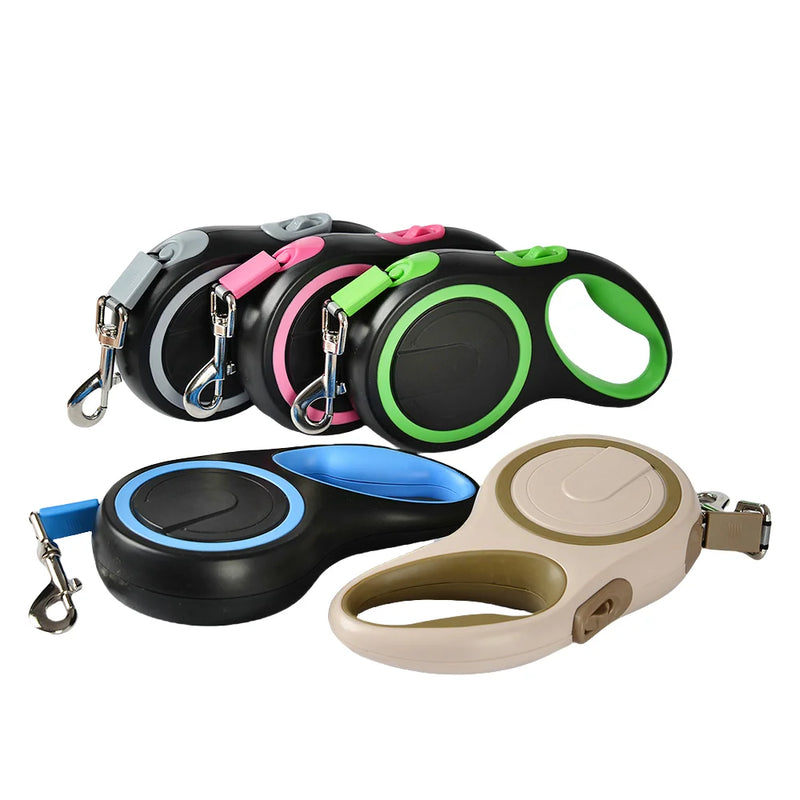 ACESSÓRIOS-Coleira retrátil automática para cães de 8/5 m, grande, médio e pequeno, com corda de tração em nylon, para pastor alemão