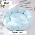CAMINHAS-Cama redonda para animais de estimação de 40-60 cm, cama para cães grandes, cama supermacia para gatos, longa, de pelúcia, cesta para cães, almofada, cama para gatos, tapete para animais, sofá para dormir