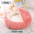 CAMINHAS-Cama redonda para animais de estimação de 40-60 cm, cama para cães grandes, cama supermacia para gatos, longa, de pelúcia, cesta para cães, almofada, cama para gatos, tapete para animais, sofá para dormir