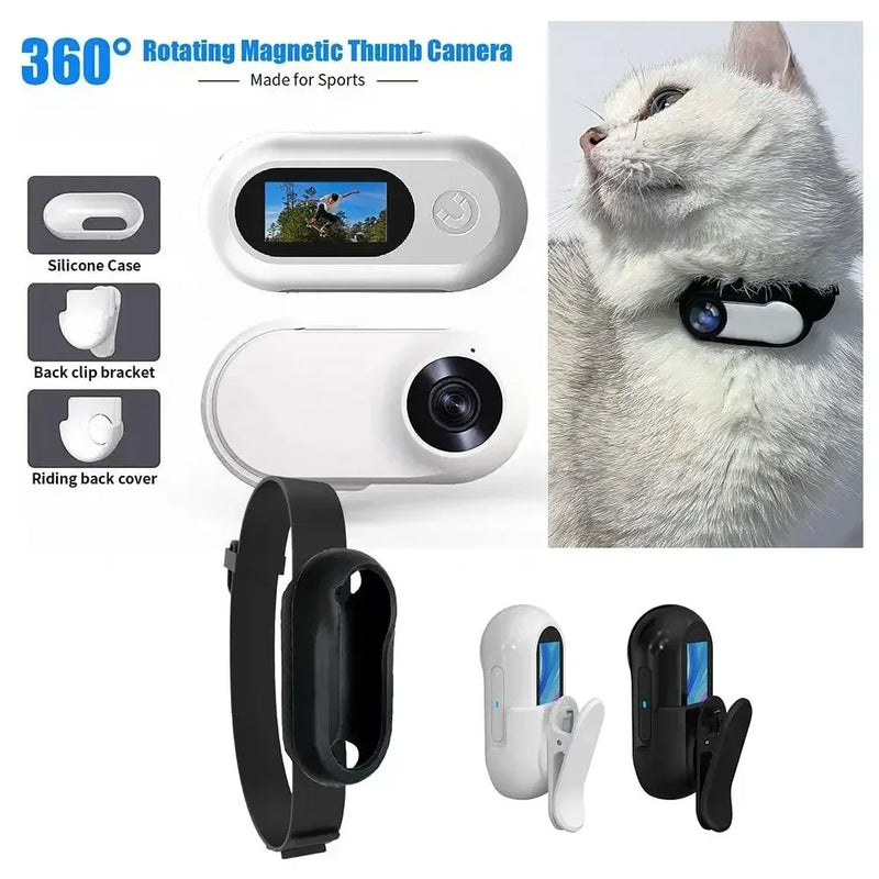 ACESSÓRIOS-Dog Tracker Collar HD 1080P Wireless Collar Camera with Video Records No WiFi Needed Cat Collars Camera Outdoor Wireless Collar