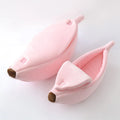 CAMINHAS-Cama de gato banana, fofa, engraçada, aconchegante, tapete para gatos, quente, durável, portátil, cesta para animais de estimação, canil, almofada para cães, suprimentos para gatos, multicoloridor