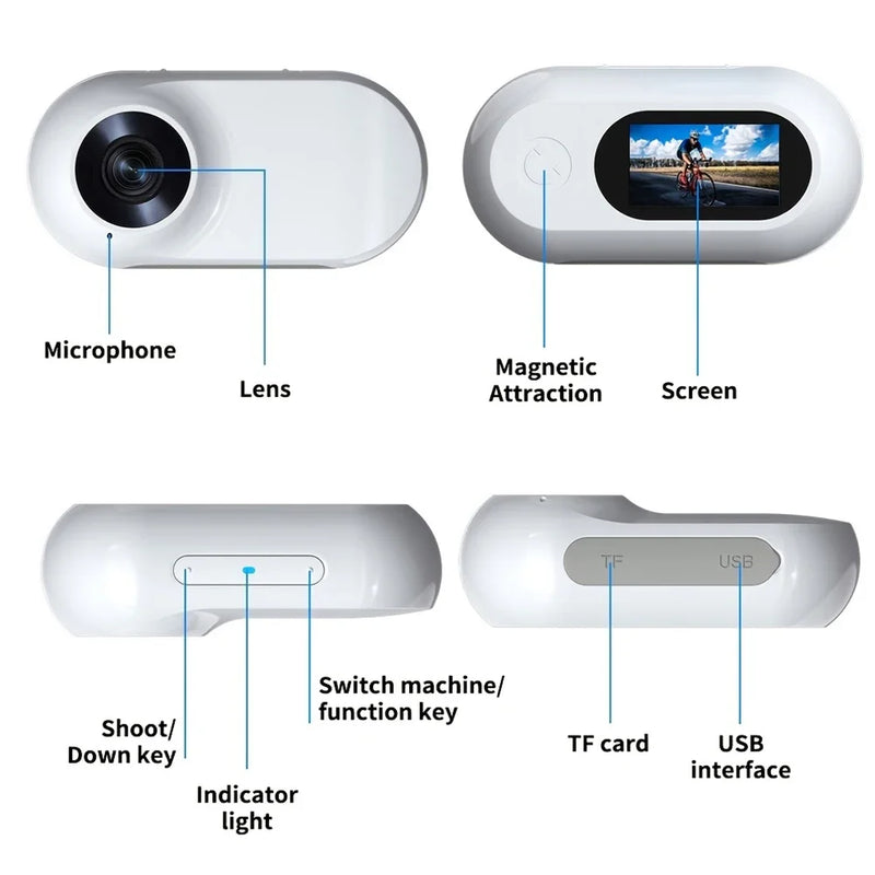 ACESSÓRIOS-Dog Tracker Collar HD 1080P Wireless Collar Camera with Video Records No WiFi Needed Cat Collars Camera Outdoor Wireless Collar