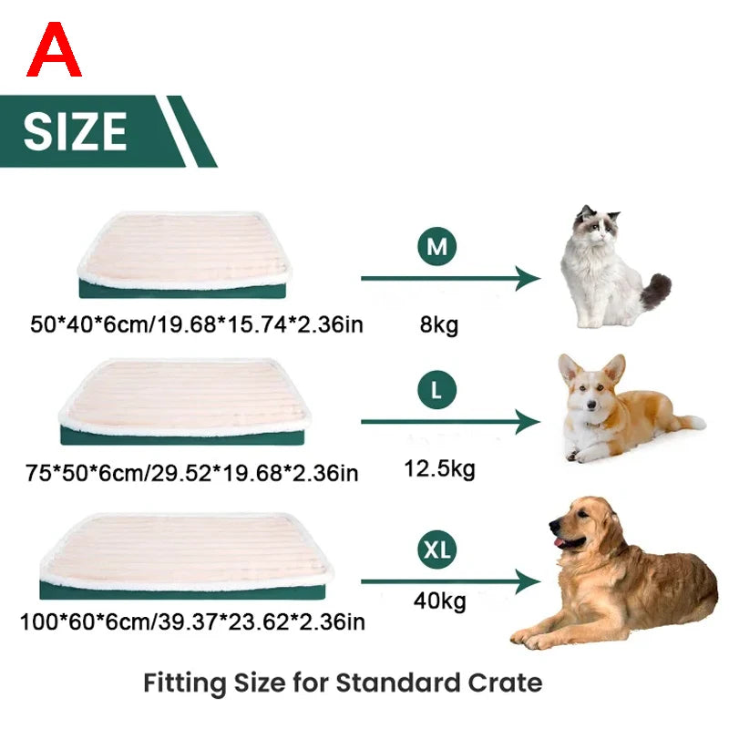 CAMINHAS-Cama curta de pelúcia para cães com fundo antiderrapante, cama ortopédica de espuma para cães, capa removível para cães grandes, médios e pequenos, lavável à máquina