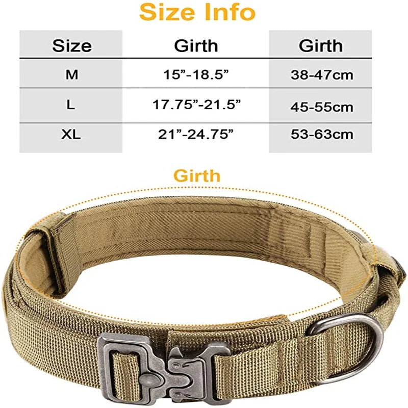 ACESSÓRIOS-Conjunto de coleira tática militar para cães, coleira durável para animais de estimação, coleira retrátil, acessório de treinamento para cães de médio e grande porte, pastor alemão