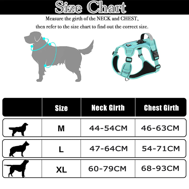 ACESSÓRIOS-Conjunto de arnês para cães com suporte para etiqueta de ar e guia - Conjunto de arnês e guia para cães Oxford respirável premium, durável e refletivot