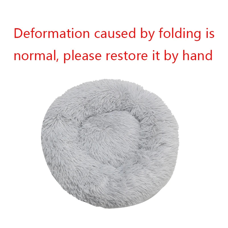 CAMINHAS-Cama redonda para cachorro, cama quente para inverno, cesta de pelúcia para cachorro, cama lavável para animais de estimação para cães pequenos, médios e grandes, sofá para gatos