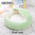 CAMINHAS-Cama redonda para animais de estimação de 40-60 cm, cama para cães grandes, cama supermacia para gatos, longa, de pelúcia, cesta para cães, almofada, cama para gatos, tapete para animais, sofá para dormir