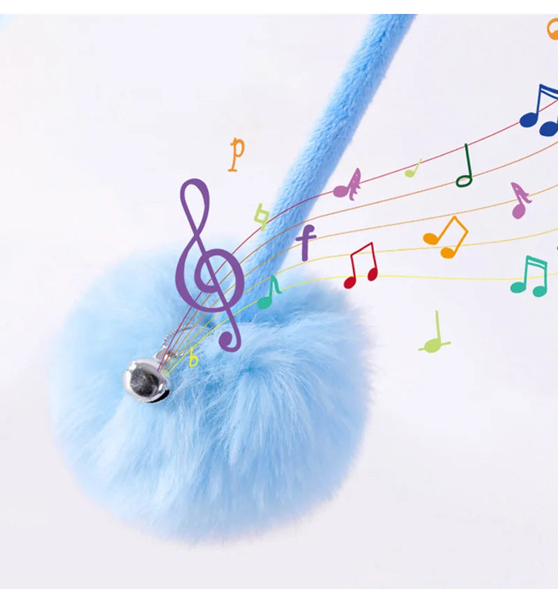 BRINQUEDOS-Brinquedo interativo para gatos, bastão de pelúcia engraçado para gatos, bola de mola, brinquedo para pendurar na porta, provocador para gatos, varinha com sino, acessórios para animais de estimação