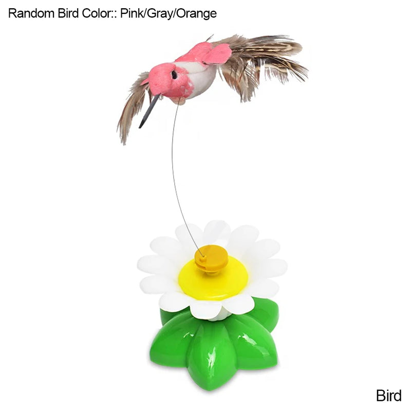 BRINQUEDOS-Automatic Rotating Electric Cat Toy Colorful Butterfly Bird Animal Shape Plastic Funny Kitten Pet Dog Interactive Training Toys