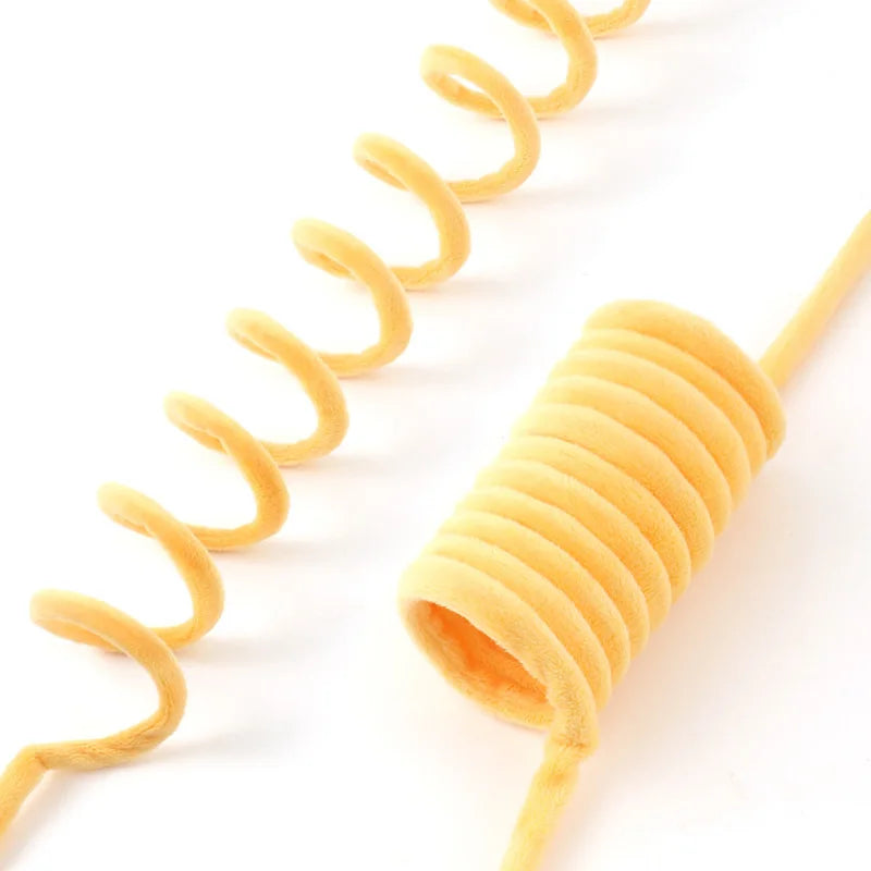 BRINQUEDOS-Brinquedo interativo para gatos, bastão de pelúcia engraçado para gatos, bola de mola, brinquedo para pendurar na porta, provocador para gatos, varinha com sino, acessórios para animais de estimação