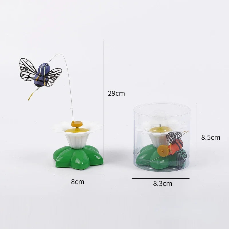 BRINQUEDOS-Automatic Rotating Electric Cat Toy Colorful Butterfly Bird Animal Shape Plastic Funny Kitten Pet Dog Interactive Training Toys