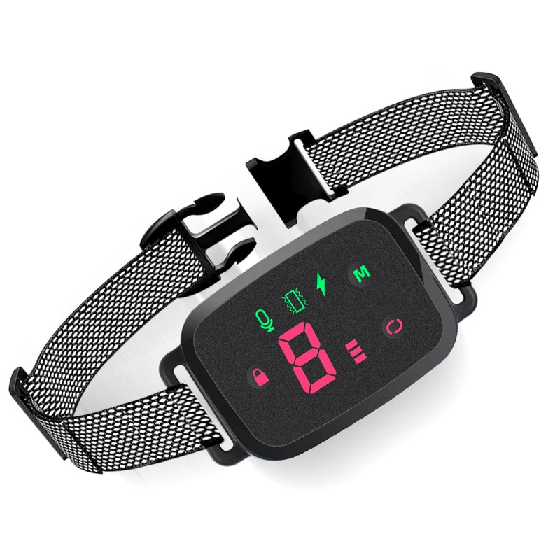 ACESSÓRIOS-Smart Automatic Anti Barking Dog Collar HD Digital Display IP67 Waterproof Collar For Dog Rechargeable Bark Stopper Stop Barking
