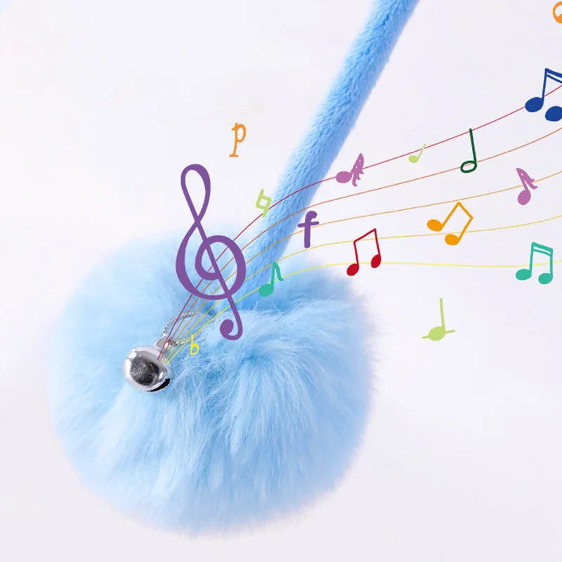 BRINQUEDOS-Brinquedo interativo para gatos, bastão de pelúcia engraçado para gatos, bola de mola, brinquedo para pendurar na porta, provocador para gatos, varinha com sino, acessórios para animais de estimação