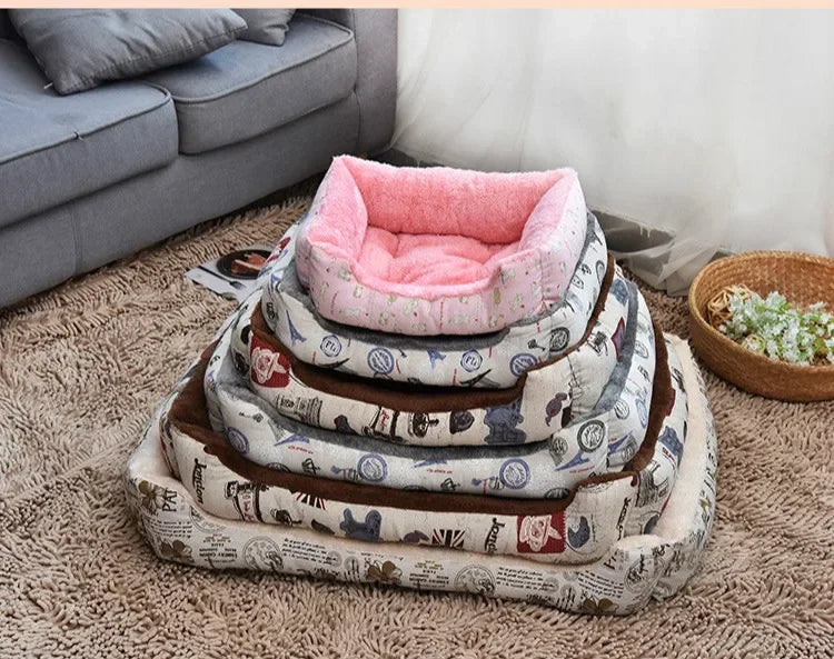 CAMINHAS-Cama para cachorro de estimação, almofada para filhotes, canil para filhotes de gatos, tamanho grande, ninho macio, cestas para cães pequenos e grandes, sofá macio, almofada para animais