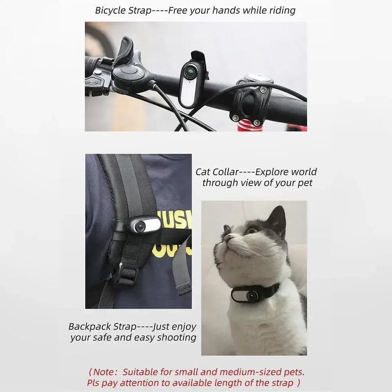 ACESSÓRIOS-Dog Tracker Collar HD 1080P Wireless Collar Camera with Video Records No WiFi Needed Cat Collars Camera Outdoor Wireless Collar