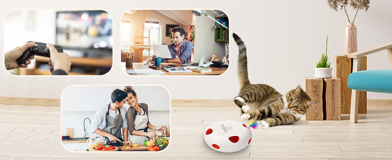 BRINQUEDOS-Brinquedos para gatos INKZOO, brinquedos interativos para gatos de interior, brinquedo interativo inteligente para gatinhos, brinquedo automático para ratos com 7 furos que mata toupeiras