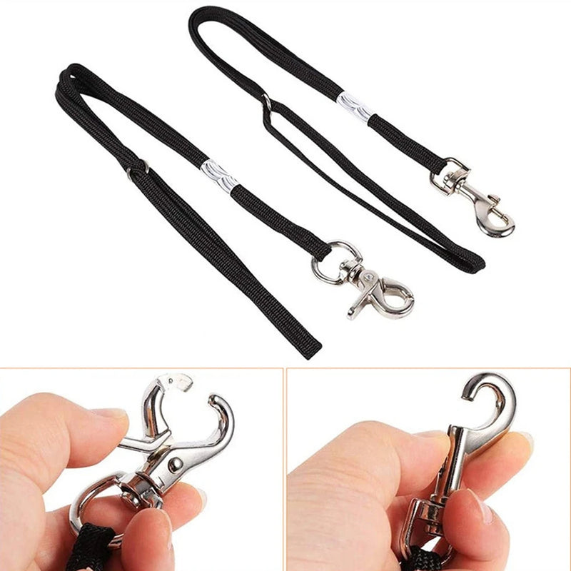 ACESSÓRIOS-Coleira de segurança ajustável com cabeça dupla para carro, cinto de segurança para animais de estimação, coleira de segurança para carro, dois arreios para cães, alavanca de segurança, coleiras de tração para cães